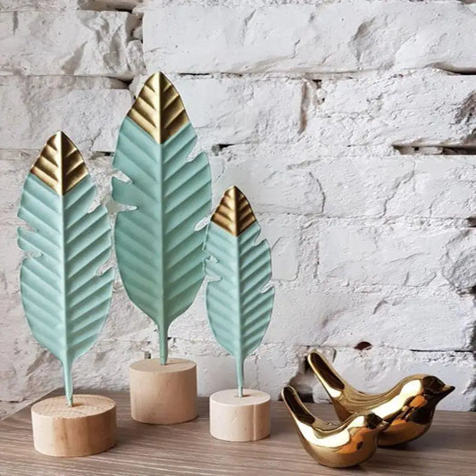 Modern Feather Wooden Decoration Accessories