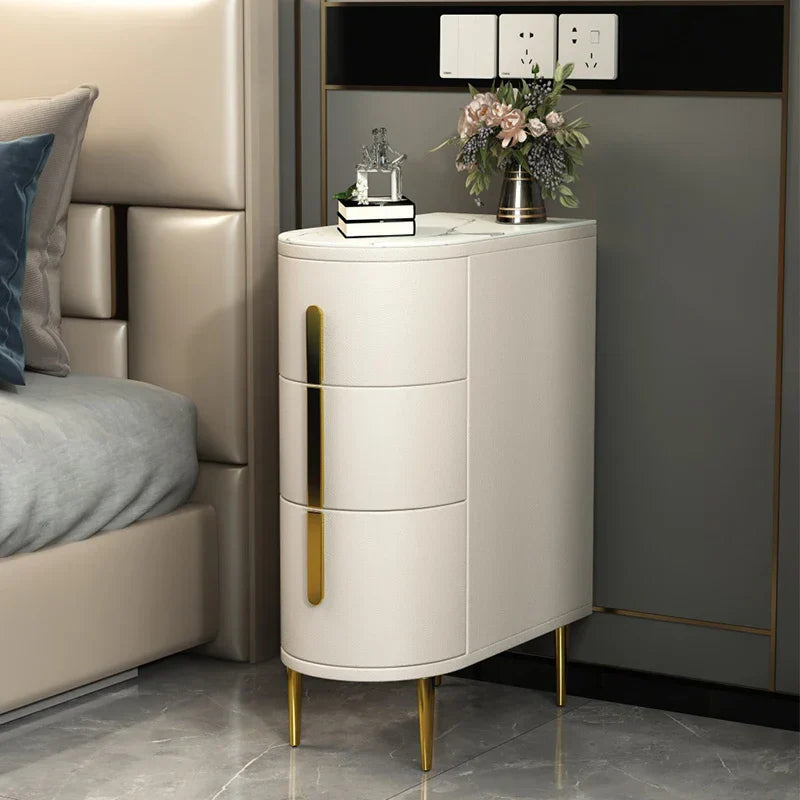 Nordic Solid Nightstands Wood Drawer Storage